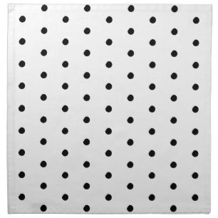 Polka dots Black and white elegant bold pattern Cloth Napkin