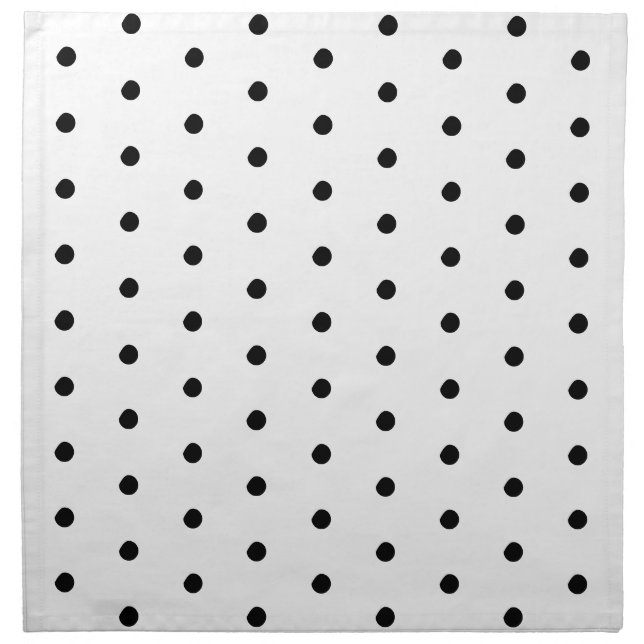 Polka dots Black and white elegant bold pattern Cloth Napkin (Front)