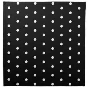 Polka dots Black and white elegant bold pattern Cloth Napkin