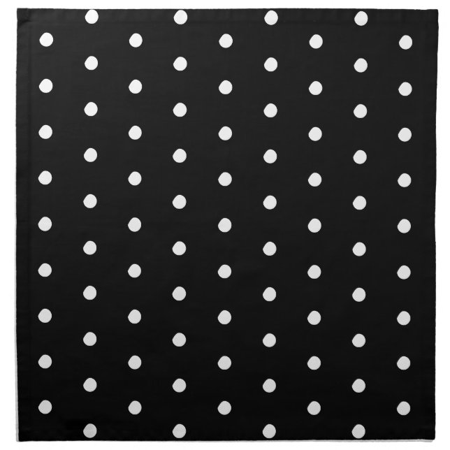 Polka dots Black and white elegant bold pattern Cloth Napkin (Front)