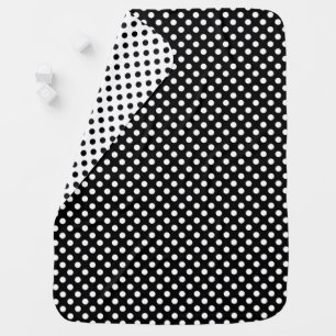 Polka Dots Black/White Reversible Baby Blanket