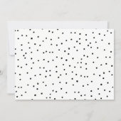 Polka dots boho photo typography bridal shower invitation (Back)