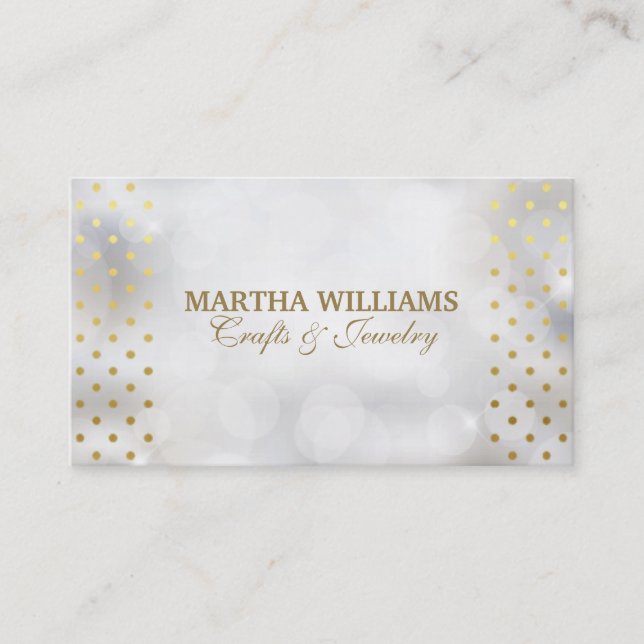 Polka Dots | Boke Background Business Card (Front)