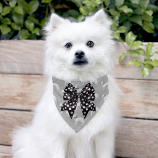 Polka Dots Bow Pet Bandana Pet Bandana Collar