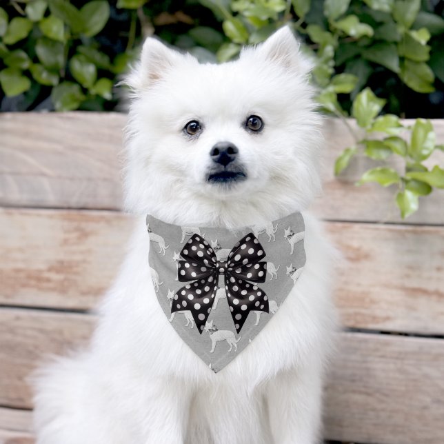 Polka Dots Bow Pet Bandana Pet Bandana Collar (Dog)