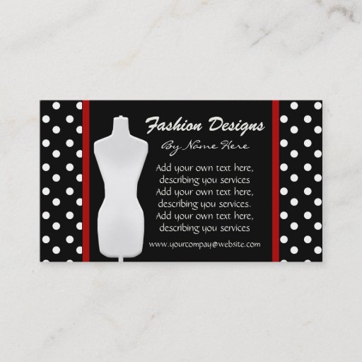Customizable Polka Dots Business Card