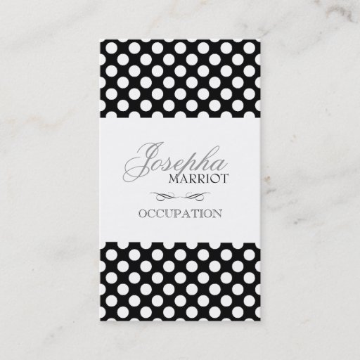 Customizable Polka-Dots Business Card
