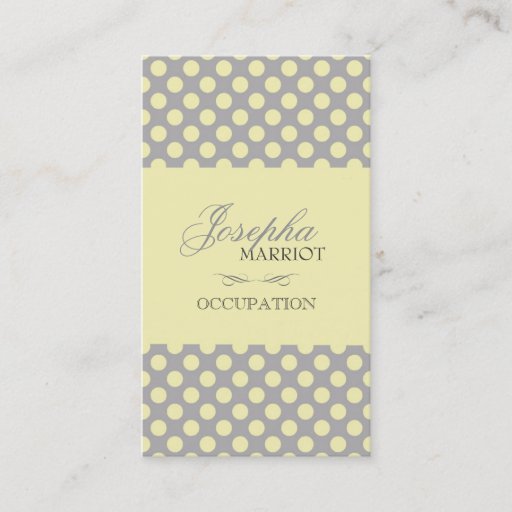 Customizable Polka-Dots Business Card