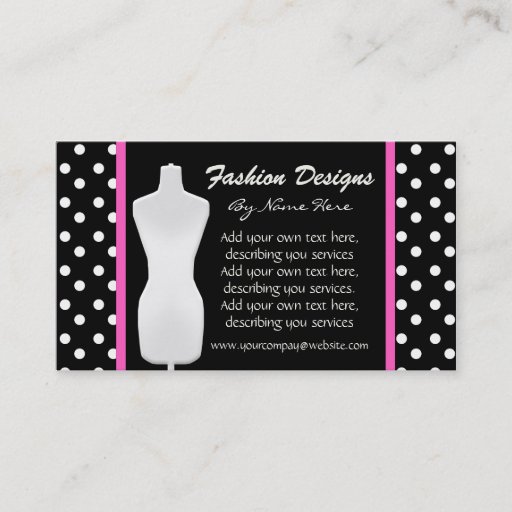 Customizable Polka Dots Business Card