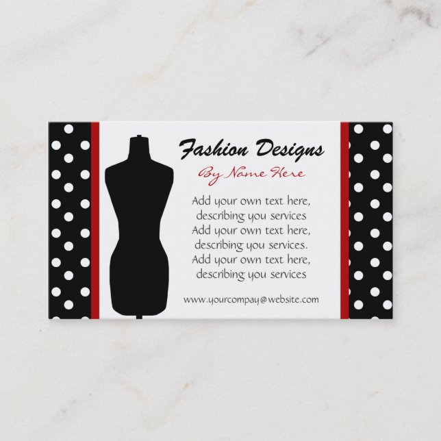 Polka Dots Business Card (Front)