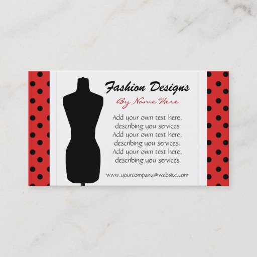 Customizable Polka Dots Business Card