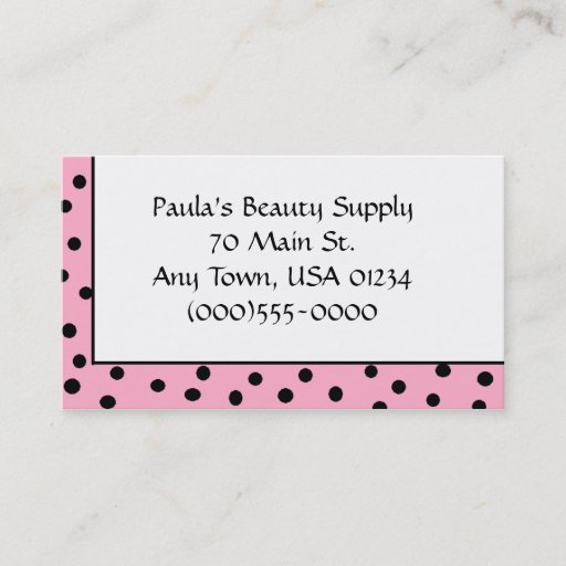 Customizable "Polka Dots" Business Cards