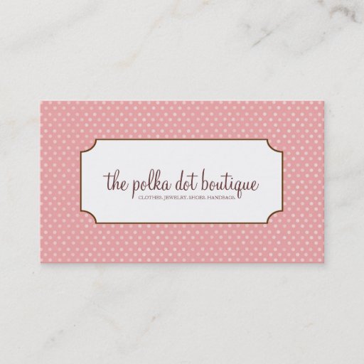 Customizable Polka Dots Business Cards