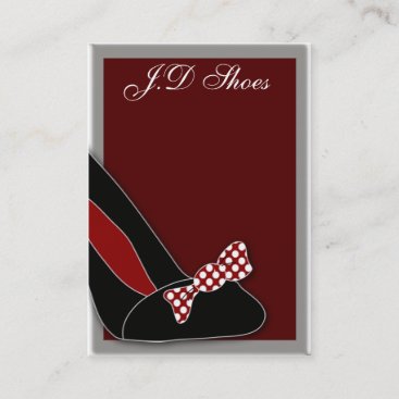 polka dots  chic shoes  business cards