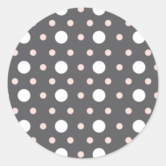polka dots classic round sticker