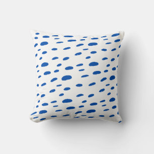 Polka Dots Cobalt Blue Pattern  Throw Pillow