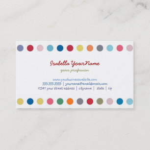 Polka Dots - Color Love Business Card