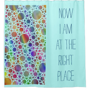 Polka Dots colored gradients. + your backg. & text Shower Curtain