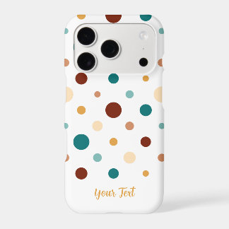 Polka Dots - Cool Colors on White Phone Case