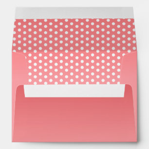 Polka Dots Coral Pattern Envelope