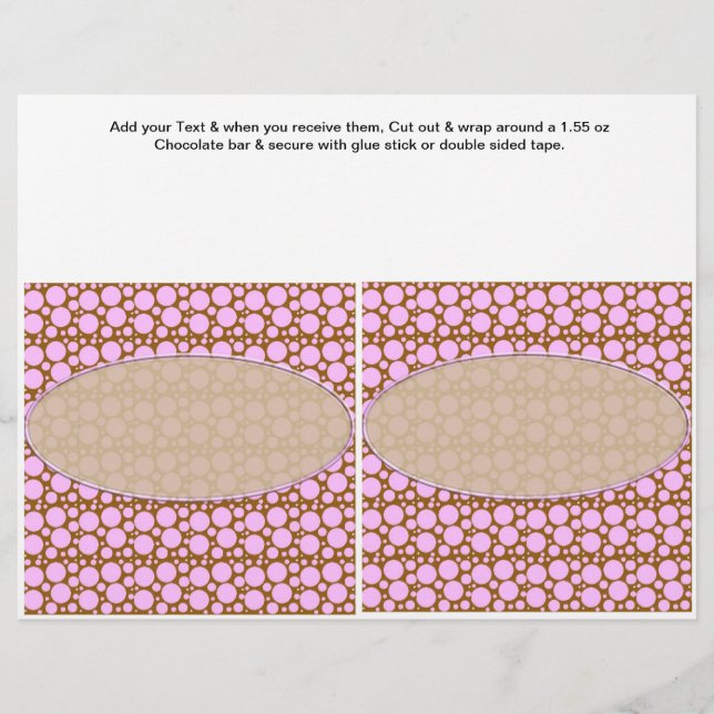 Polka Dots Custom Candy Bar Wrappers party favors (Front)