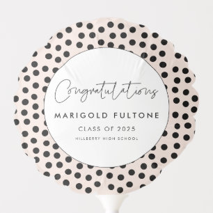 Polka dots Customizable graduate Congratulations Balloon