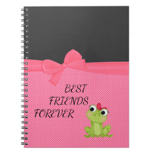 Polka Dots, Cute Froggy-Motivational message Notebook
