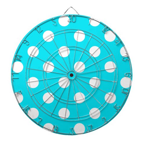 Polka dots cyan hex code 00E3F4 Dartboard