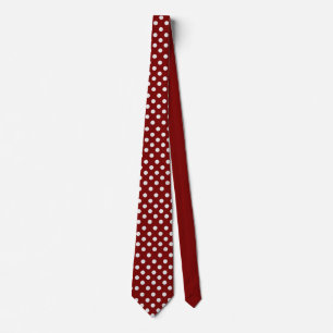 Polka dots deep red neck tie