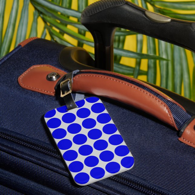 Polka dots Design Luggage Tag (Front Insitu 1)