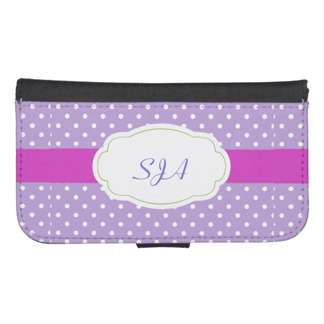 Polka Dots Design Phone Wallet (Front (Horizontal))