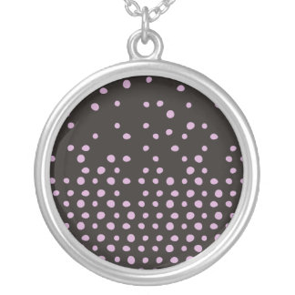 Polka dots destruction silver plated necklace