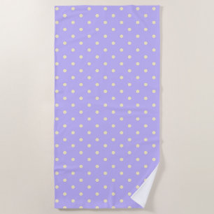 Polka dots & dots lavender and yellow beach towel