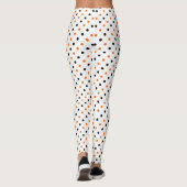 polka dots dotty halloween pattern leggings (Back)