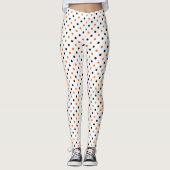 polka dots dotty halloween pattern leggings (Front)