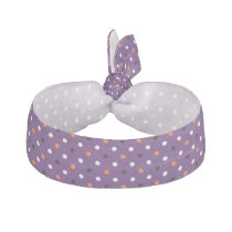 polka dots dotty halloween pattern ribbon hair tie