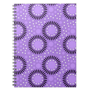 Polka Dots Floral Notebooks :Lavender