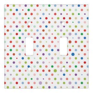 polka dots geometric shapes art light switch cover
