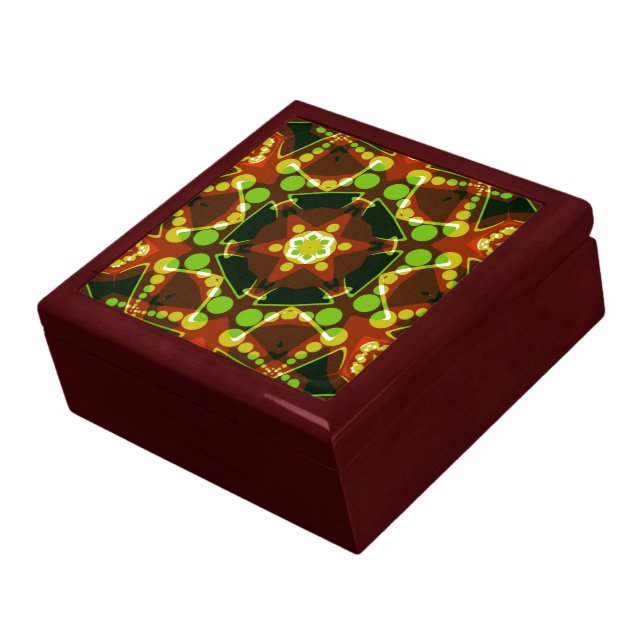 Polka Dots Geometric Star Lacquered Gift Box (Side)