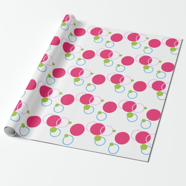 Polka Dots Gift Wrapping Paper (Unrolled)
