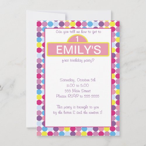 Polka Dots Girly Invitation