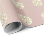 Polka Dots Glitter Sparkly Pearl Rose Pastel Ivory Wrapping Paper<br><div class="desc">florenceK design
Elegant unique and chic for many occasions like wedding,  graduation,  success party.</div>
