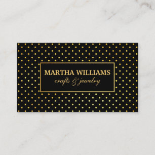 Polka Dots Gold II Business Card
