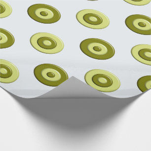 Polka dots green element wrapping paper
