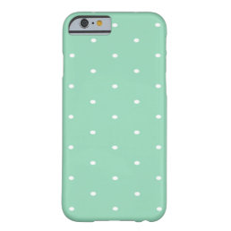 Polka Dots, Green, White Barely There iPhone 6 Case