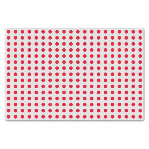 Polka dots grey and red dotted pattern tissue paper