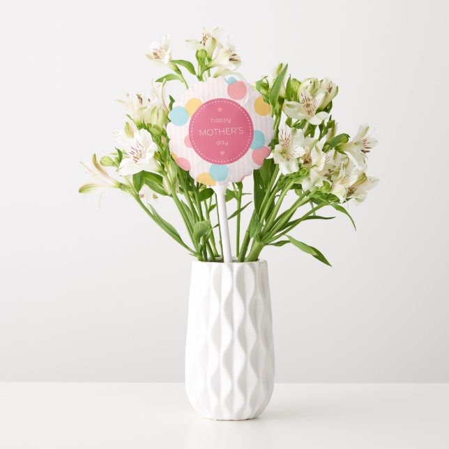 Polka Dots Happy Mother's Day | Balloon (Vase)