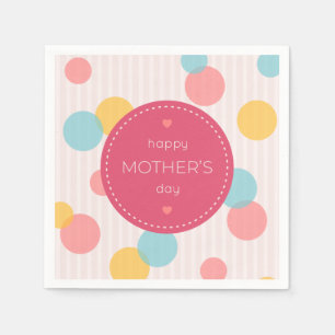 Polka Dots Happy Mother's Day Napkin