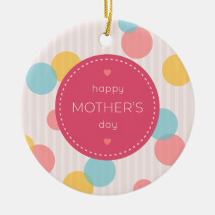Polka Dots Happy Mother's Day   Ornament