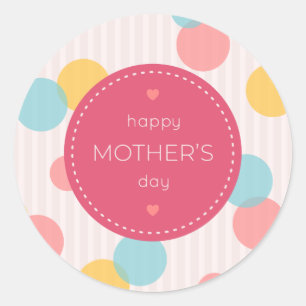 Polka Dots Happy Mother's Day Sticker